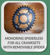 MONORING SPIDERLESS  FOR ALL CRANKSETS  WITH REMOVABLE SPIDER