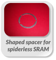 Shaped spacer for  spiderless SRAM