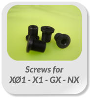 Screws for  XØ1 - X1 - GX - NX