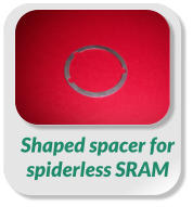 Shaped spacer for  spiderless SRAM