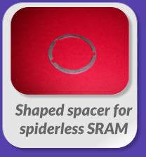 Shaped spacer for  spiderless SRAM