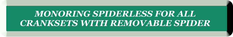 MONORING SPIDERLESS FOR ALL  CRANKSETS WITH REMOVABLE SPIDER