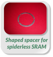 Shaped spacer for  spiderless SRAM
