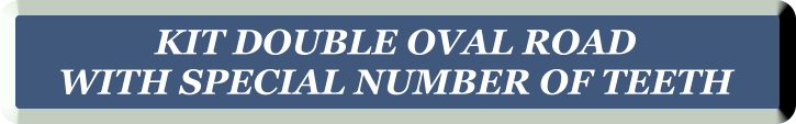 KIT DOUBLE OVAL ROAD  WITH SPECIAL NUMBER OF TEETH