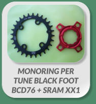 MONORING PER  TUNE BLACK FOOT  BCD76 + SRAM XX1
