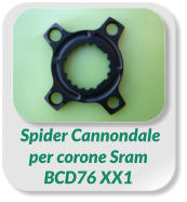 Spider Cannondale  per corone Sram  BCD76 XX1