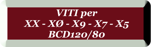 VITI per  XX - XØ - X9 - X7 - X5  BCD120/80